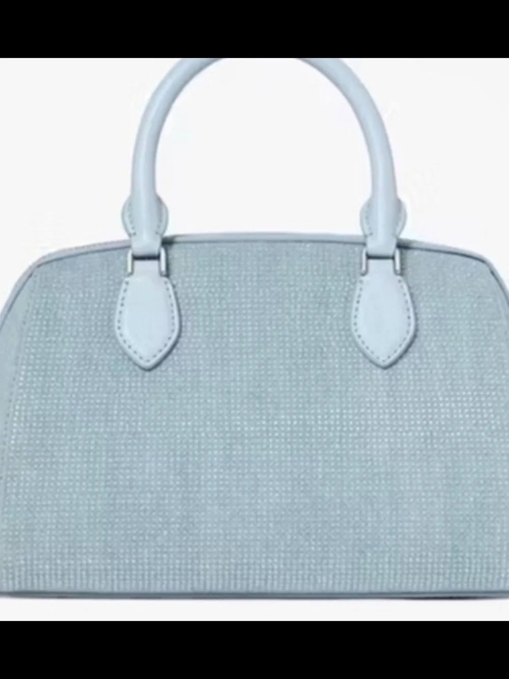 Kate Spade Madlison Crystal-Embellished Denim Satchel w Detachable Strap NWT